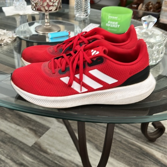☁️ADIDAS CLOUD FOAM ATHLETIC SHOES SIZE 11 RED GREAT CONDITION! - Picture 6 of 9